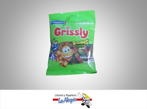 [7702011129741] GRISSLY GUSANOS SOUR 80GR MARCA COLOMBINA