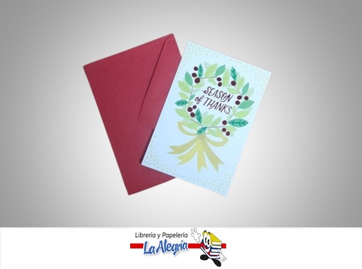 [TDR2346] TARJETA DE REGALO CORONA SEASON OF THANKS UND MARCA HALLMARK