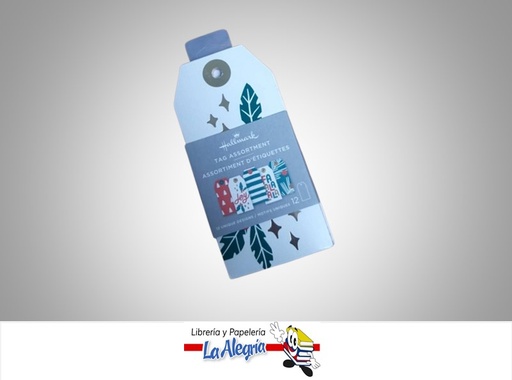 [661127013665] INDENTIFICADOR DE REGALOS DE NAVIDAD ESTAMPADOS 13CM PAQX12 MARCA HALLMARK