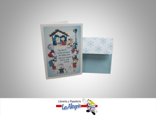 [TDR2298] TARJETA DE REGALO PESEBRE DE SNOOPY UND MARCA HALLMARK