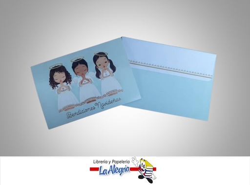 [TDR1009] TARJETA DE REGALO TRES ANGELITAS UND MARCA HALLMARK
