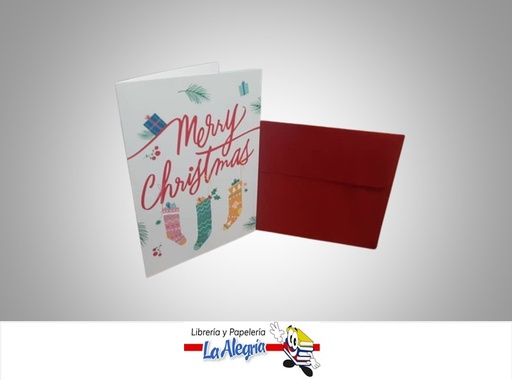 [TDR1231] TARJETA DE REGALO CON VIDEO QR MERRY CHRISTMAS UND MARCA HALLMARK