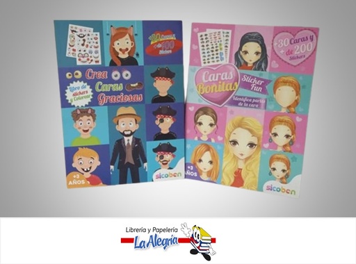 [6014417156193] CREA CARAS BONITAS/GRACIOSAS CON STIKERS MARCA SICOBEN