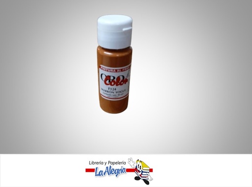 [7590015001404] PINTURA AL FRIO F124 60CC MARRON YOGUI MARCA ORO COLOR