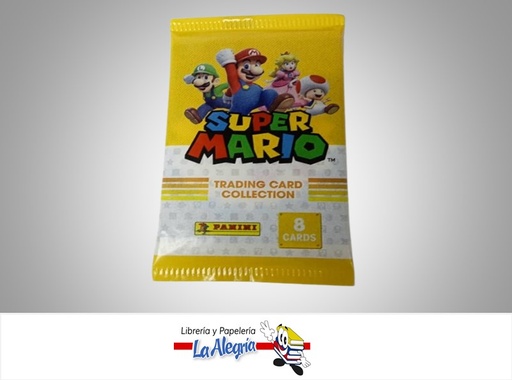[8018190027211] TARJETA SUPER MARIO COLECCIONABLE PAQ 8 UND MARCA PANINI