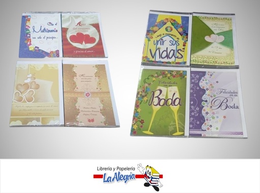 [A1WL066] TARJETA DE REGALO BODA 13X18 CM A1-WL066 MARCA TEKI