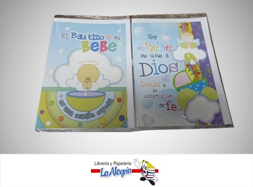 [A1ZA005] TARJETA DE REGALO BAUTIZO 13X18 CM A1-ZA005 MARCA TEKI