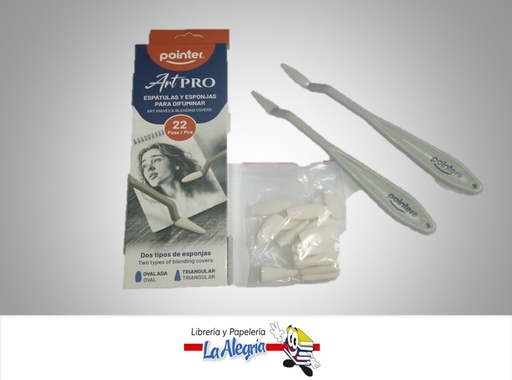 [7450210004153] SET DE ESPATULAS Y ESPONJAS PARA DIFUMINAR MARCA POINTER