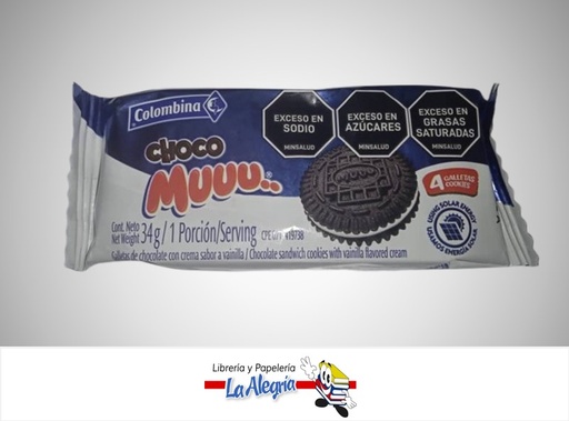 [7702011271082] GALLETA CHOCO MUUU.. CHOCOLATE 32G MARCA COLOMBINA