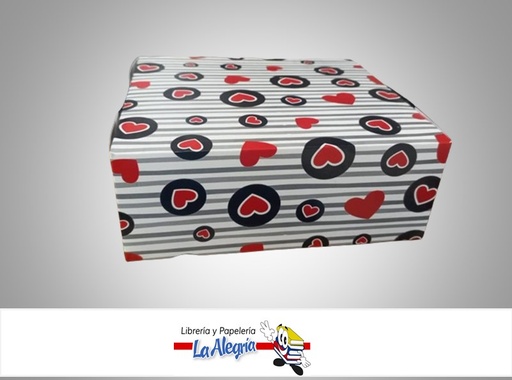 [TOS3AMTCSV] CAJA DE REGALO TOSCANA N°3 AMORE TIPO C SIN VISOR 7X15.5X18 CM CORAZONES MARCA PRESTO PACK
