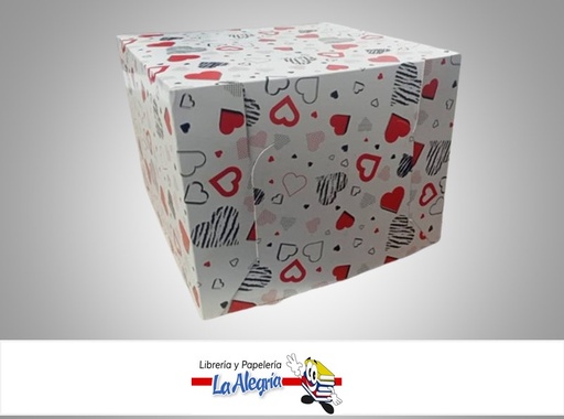 [TOS6AMTBSV] CAJA DE REGALO TOSCANA N°6 AMORE SIN VISOR TIPO B 14X18X18 CM CIRCULOS MARCA PRESTO PACK