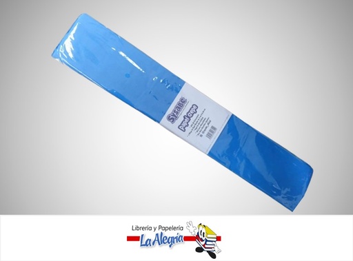 [7591213006550] PAPEL CREPE 50X200 CM AZUL REY UND MARCA SYSABE