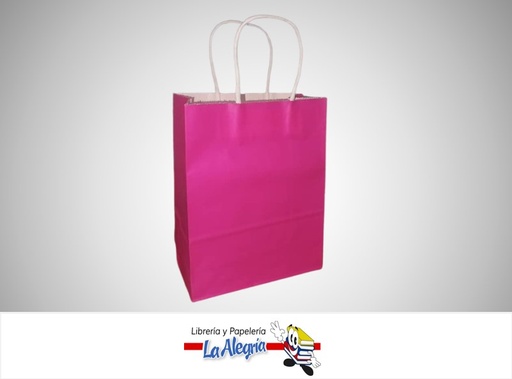 [BU21X15X825] BOLSA DE REGALO KRAFT 21X15X8 CM FUCSIA MARCA S/M