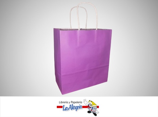 [BU21X15X830] BOLSA DE REGALO KRAFT 21X15X8 CM LILA MARCA S/M