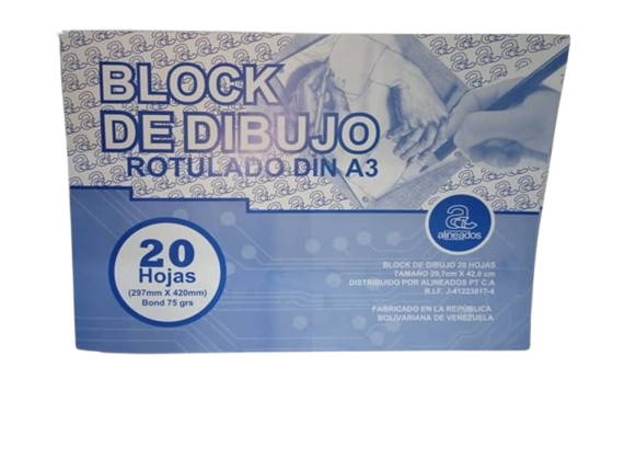 Bloc Dibujo Cray'ON Encolado 50 Hojas 120 G - (3 Tamaños