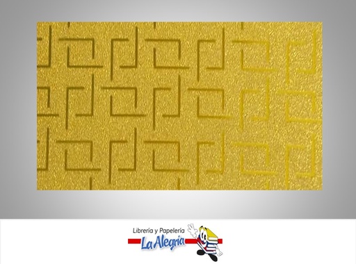 [CDFMF012] CARTULINA ESCARCHADA MICRO FANTASIA 50X70CM CUADRO DORADO UND 350GR MARCA S/M