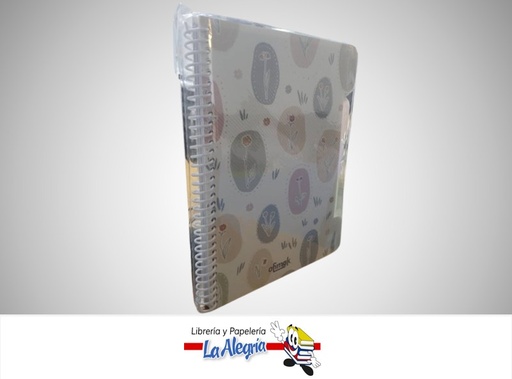 [641956820191] LIBRETA ESPIRAL 3 MATERIA 2 DISEÑOS FLORES MARCA OFIMAK
