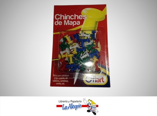 [720171614140] CHINCHES PARA MAPA COLORES SURTIDOS MARCA OFIART