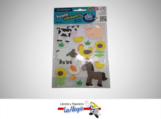 [7453015144734] FIGURA FOAMI 3D ANIMALES DE LA GRANJA ST-EVS-081 MARCA STUDMARK