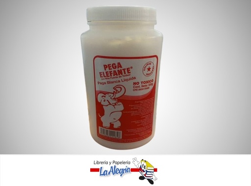 [7592686424858] PEGA ESCOLAR LIQUIDA DE 500G MARCA ELEFANTE