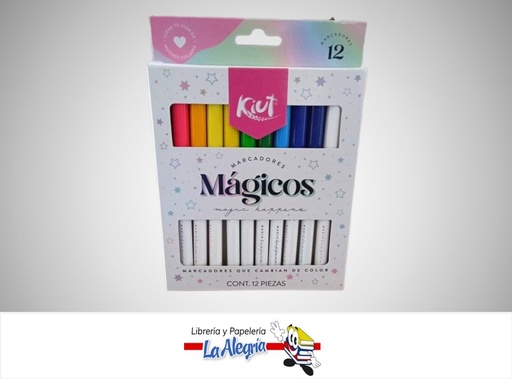 [7702111509160] MARCADOR MAGICO CAJA 12 COLORES MARCA KIUT