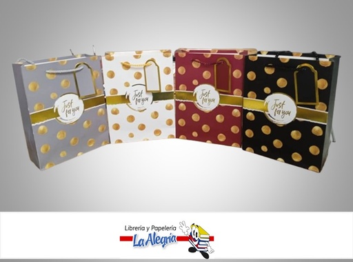 [6956612601019] BOLSA DE REGALO JUST FOR YOU 30X40X12CM MARCA S/M