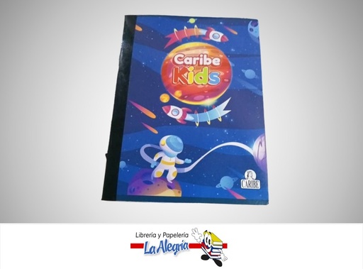 [7591175057843] LIBRETA EMPASTADA CARIBE KIDS 100H DOBLE LINEA MARCA CARIBE