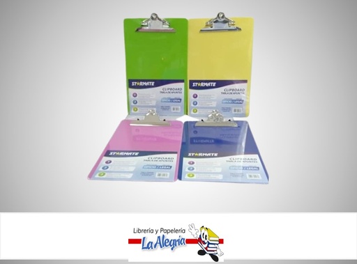 [7453116010716] TABLA DE CHEQUEO ACRILICA OFICIO 22.8X35.5 CM STR-2178 MARCA STARMATE