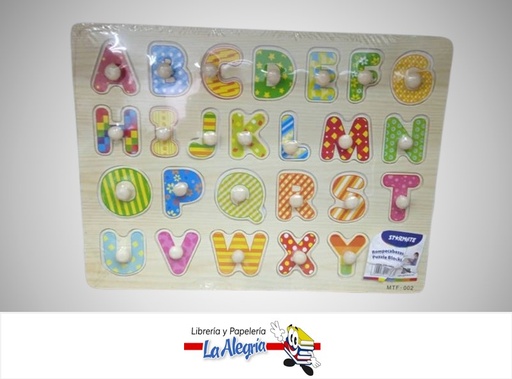 [7453116011737] JUEGO DIDACTICO ABECEDARIO DE MADERA 30 X 22 XCM STR-2203 MARCA STARMATE