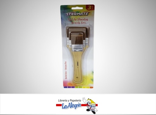 [7453116014721] BROCHA PAQ 3PZA STR-2270 MARCA STARMATE