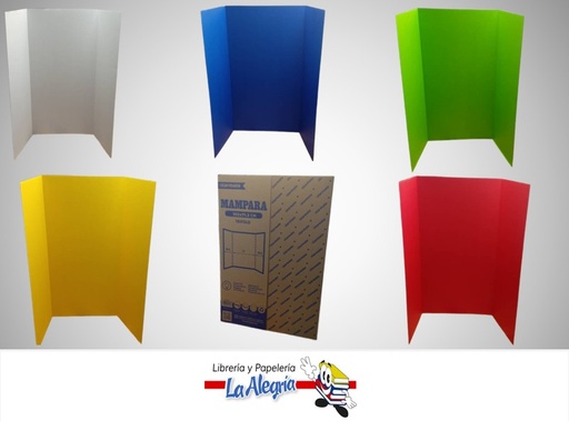[7453068239265] TRIPTICO PARA EXPOSICIONES ESCOLARES EN CARTON CORRUGADO TRI-FOLD 102X71.2 CM COLORES SURTIDOS MARCA STARMATE