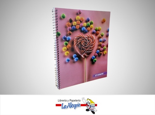 [7453116030684] LIBRETA ESPIRAL 3 MATERIAS 20.5 X 27.5CM, 90 HOJAS DISEÑOS NIÑAS MARCA STARMATE