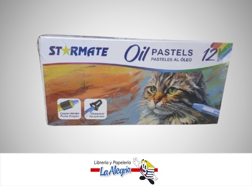 [7453126218164] LAPICES DE COLORES OLEO PASTEL STR-4157 12 COLORES MARCA STARMATE