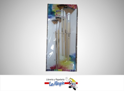 [7453116014615] PINCEL SET 5PZAS STR-2259 MARCA STARMATE